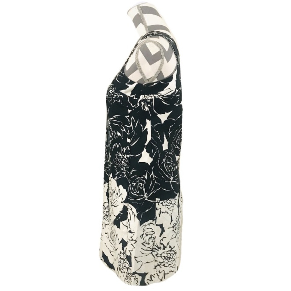NWT - Just Taylor Black & White Floral Sheath Dress With Pockets - Size 2 - Picture 4 of 10